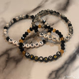 Stretchy Glass Bead Word Bracelets