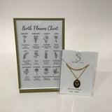 18K Gold Plated, Birth Flower Necklaces