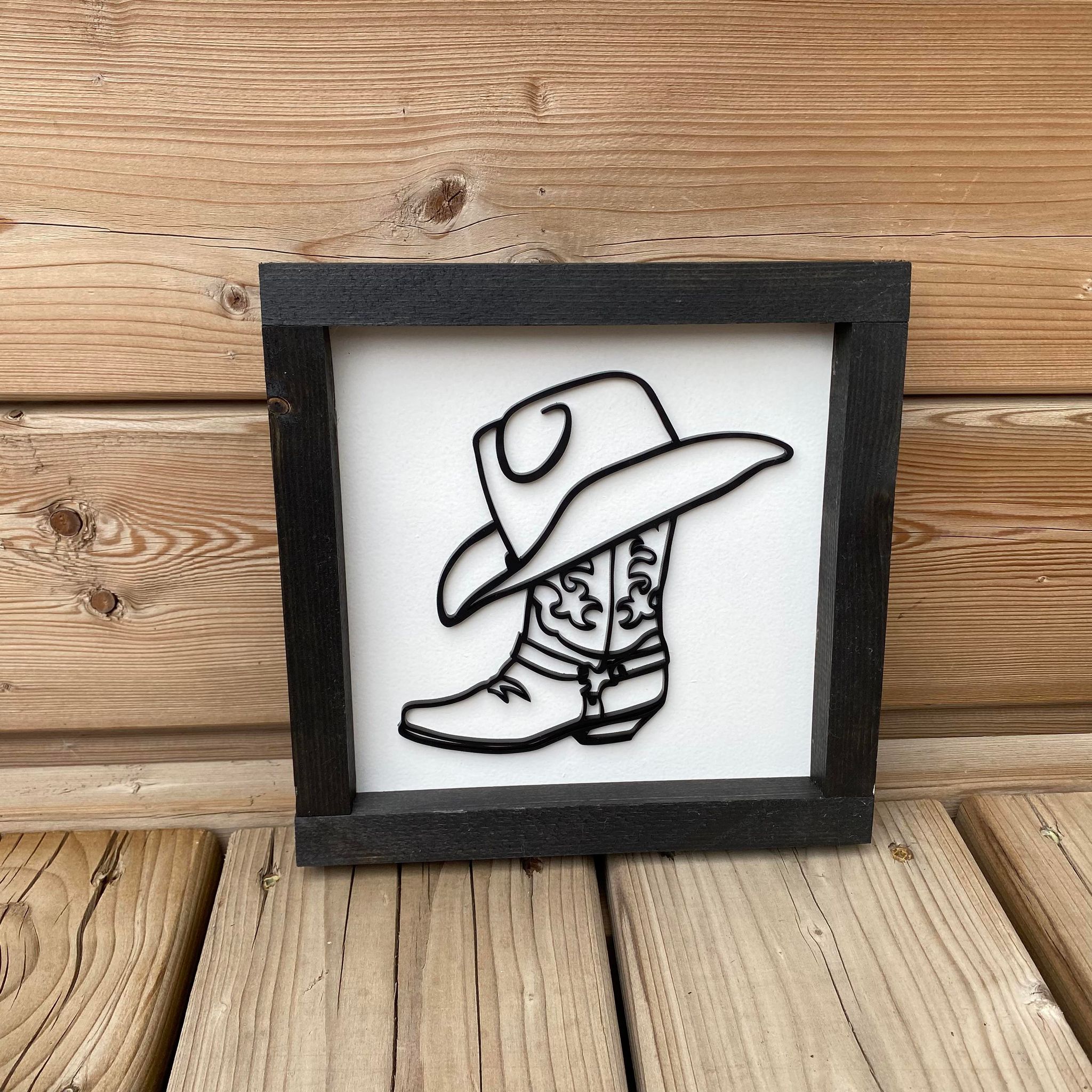 Cowboy Boot & Hat Sign