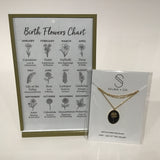 18K Gold Plated, Birth Flower Necklaces