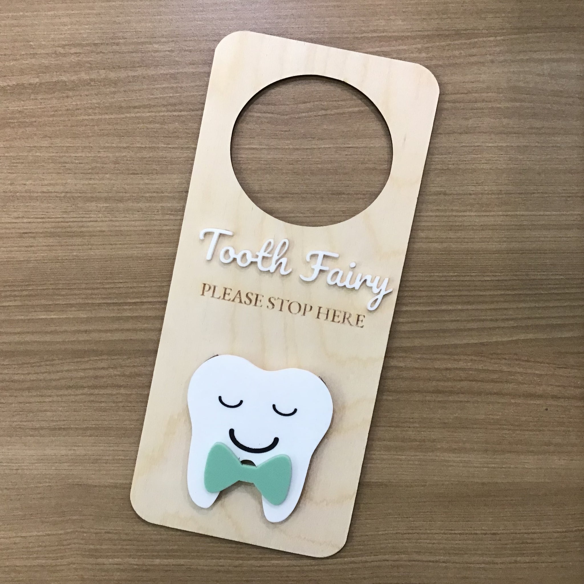 Tooth Fairy Please Stop Door Hanger