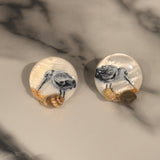 Assorted Painted Seashell Studs