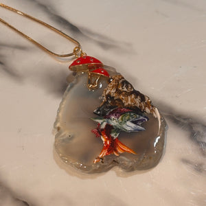 Assorted Painted Stone Necklaces