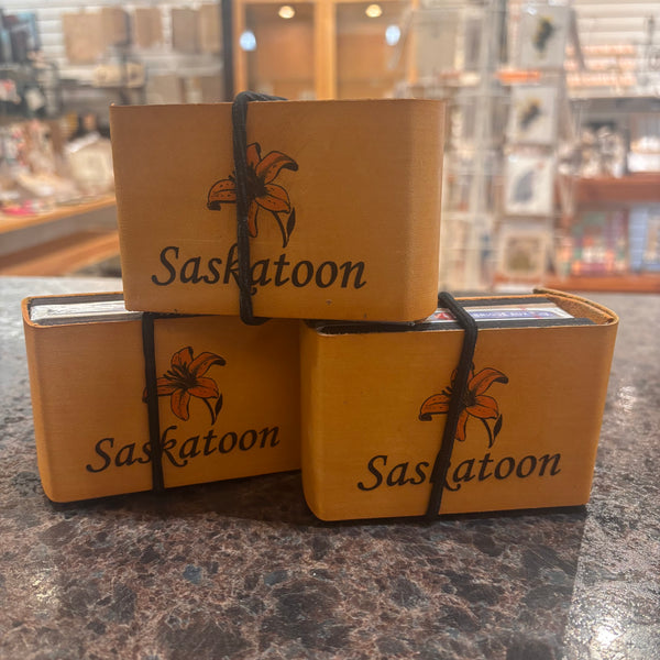 Leather & Wood Pocket Cribbage (engraved)