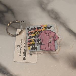 Acrylic Phrase Keychain