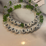 Stretchy Glass Bead Best Bitch Bracelets