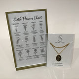 18K Gold Plated, Birth Flower Necklaces