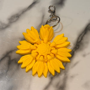 3-D Printed Sunflower Keychains