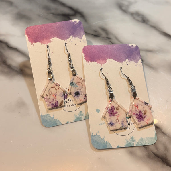 Birdhouse Earrings