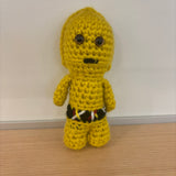 Crochet Gold Robot