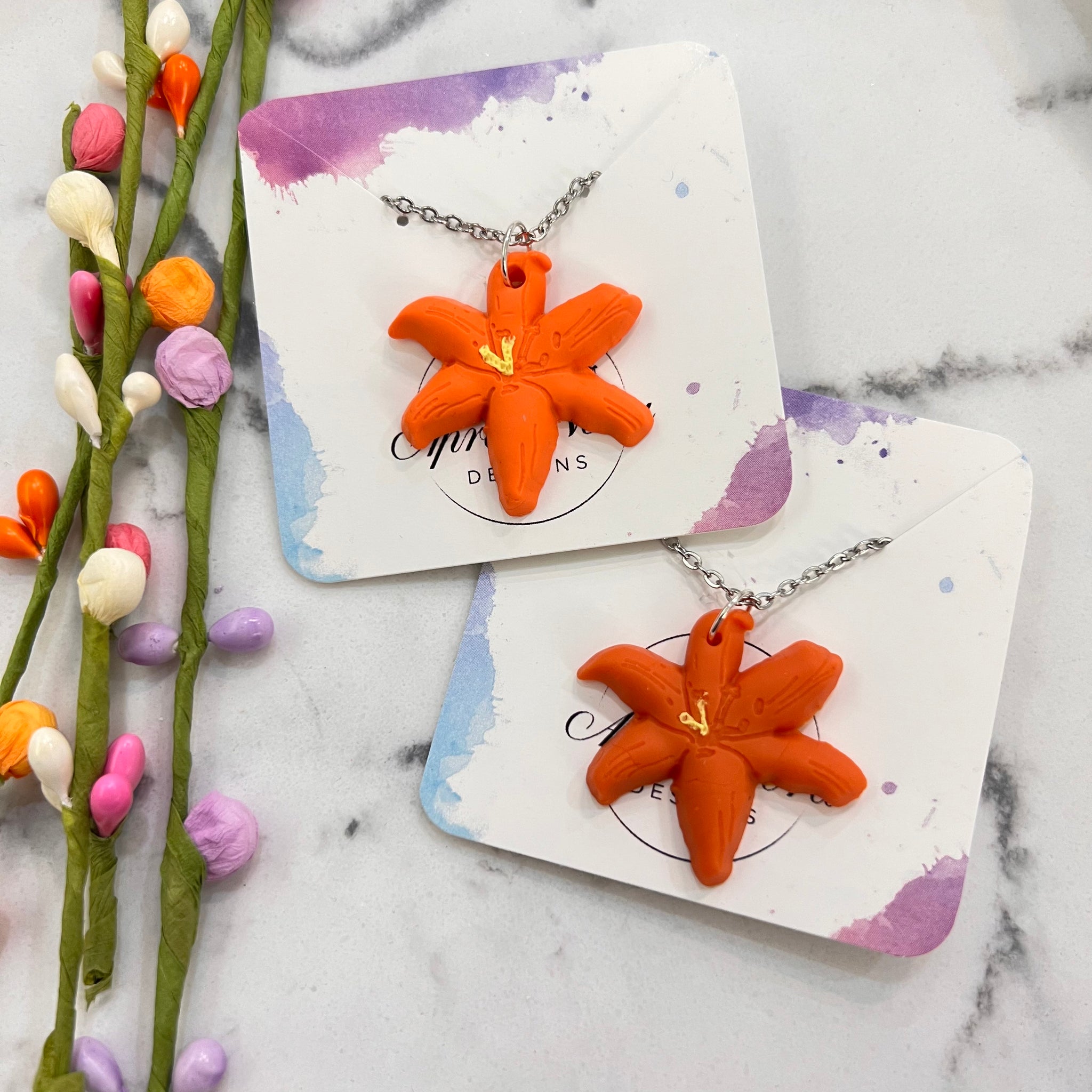 Saskatchewan Tiger Lily Necklace