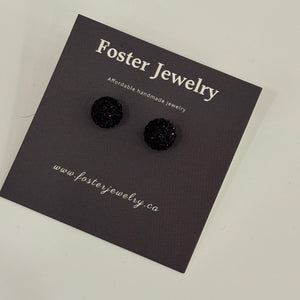 10mm Pave Ball Earrings