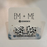 Acrylic Heart Studs