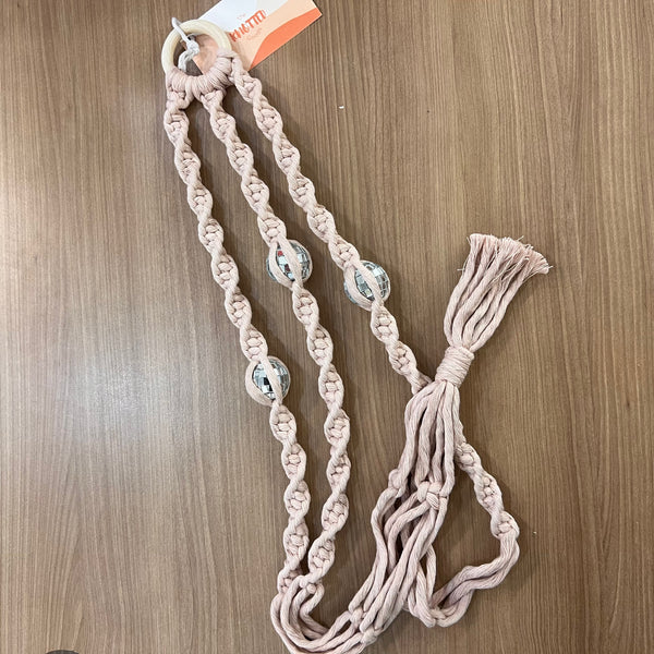 Macrame Disco Plant Hanger