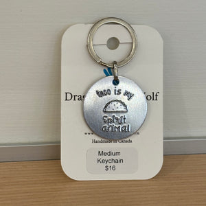 Medium Round Metal Keychain