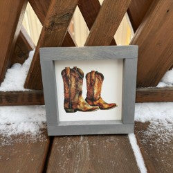 Cowboy Boot Mini Sign