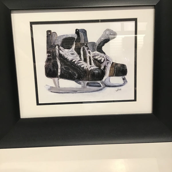 Hockey Skates Framed Print