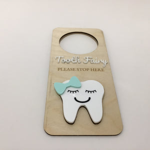 Tooth Fairy Please Stop Door Hanger