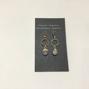 Faceted gemstone earrings