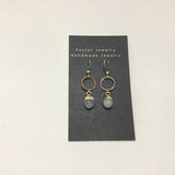 Faceted gemstone earrings