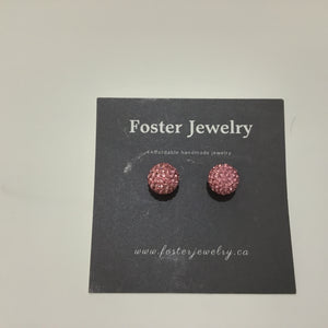 Pave Ball 10mm Earrings