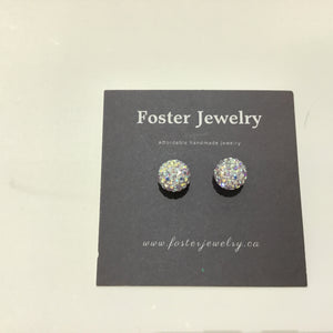 Pave Ball 10mm Earrings