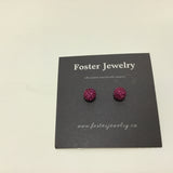 Pave Ball 8mm Earrings