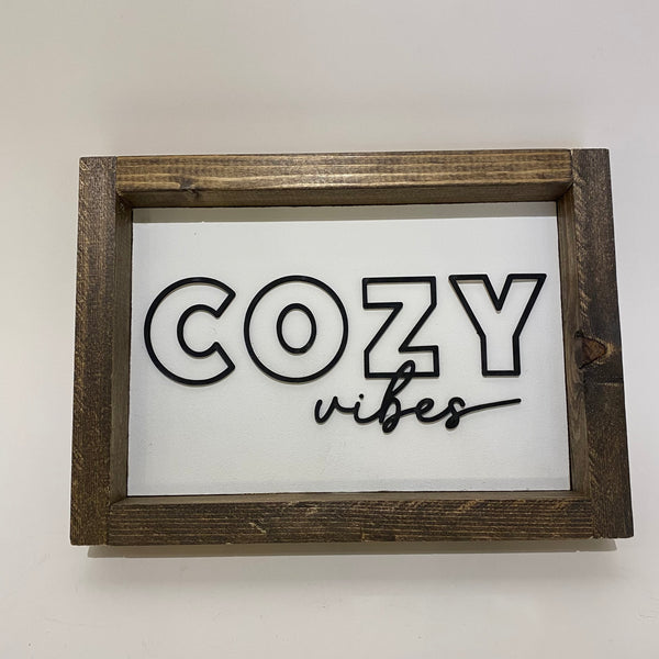 Cozy Vibes | Wooden Sign