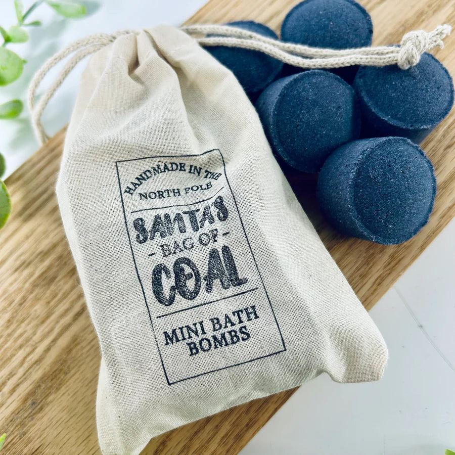 Santa's Bag of Coal - Mini Bath Bombs