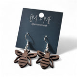 Animal wooden dangle earrings