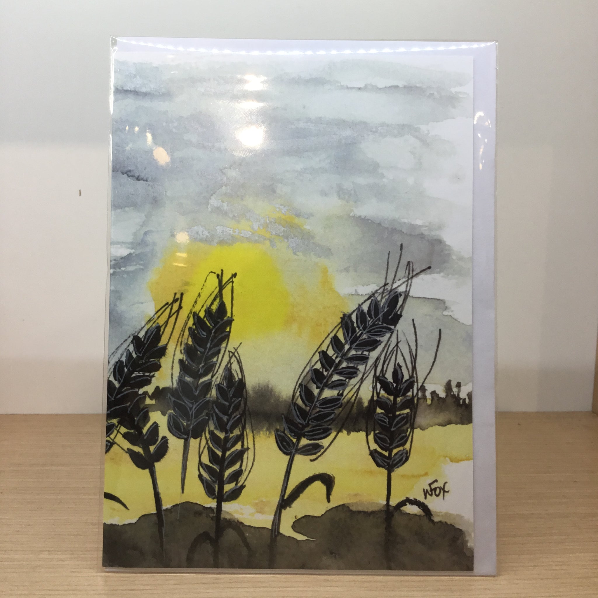 Striped Wheat Greeting Card
