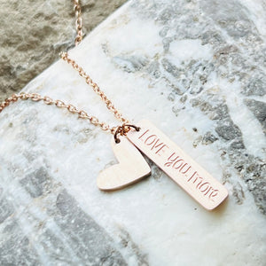 I Love You More Stainless Steel Necklace