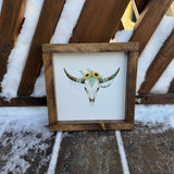 Longhorn Boho Wood Sign