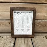 Mini Bathroom Word Search Sign
