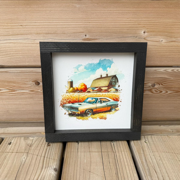 Muscle Car Farm Scene