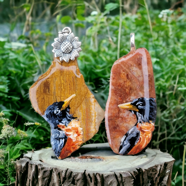 Assorted Painted Stone Necklaces