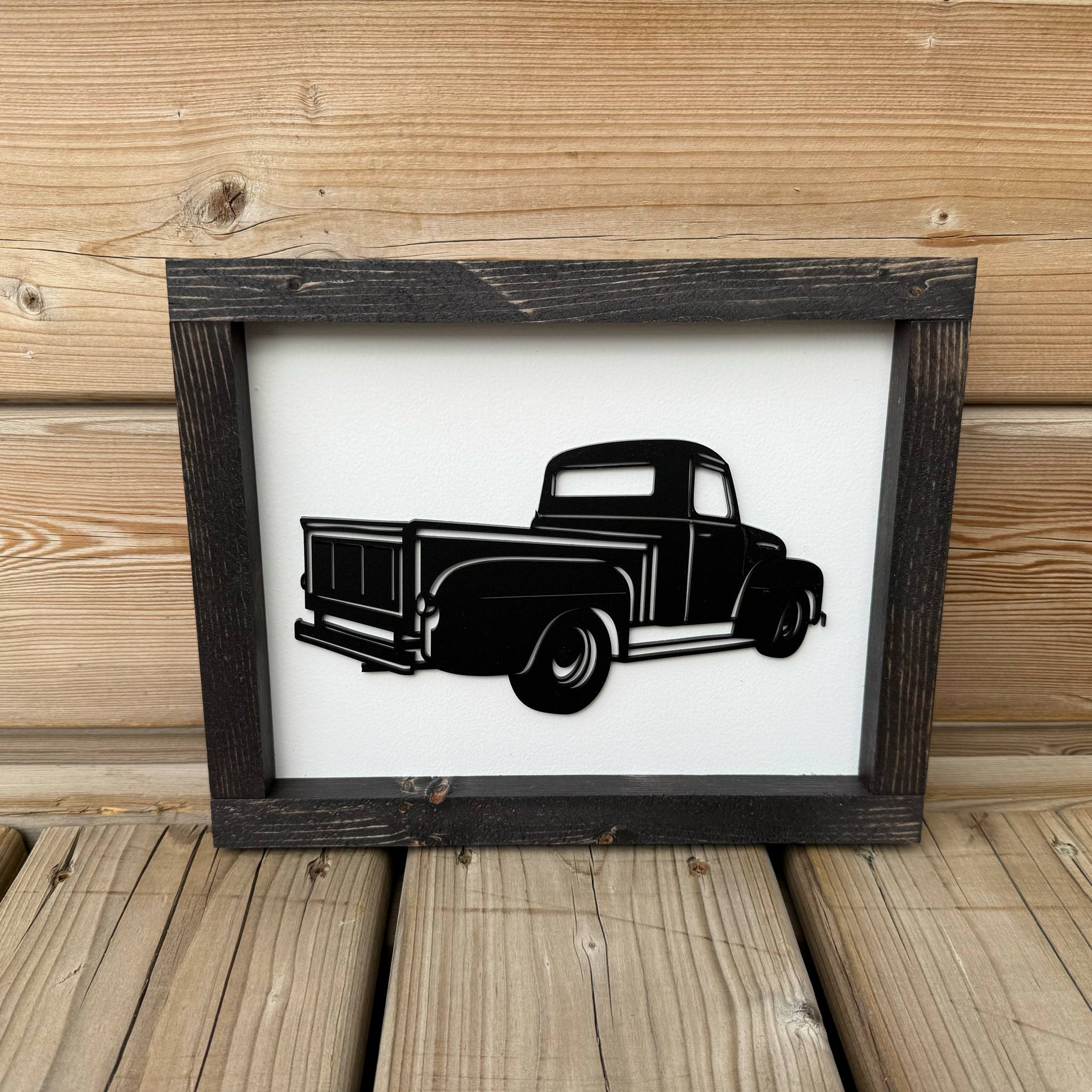 Rear View Pickup Truck Sign