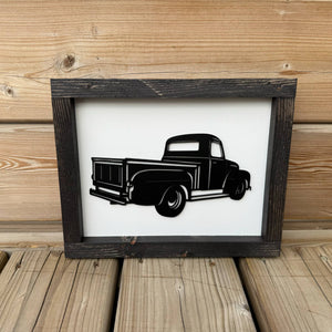Rear View Pickup Truck Sign