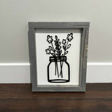 Simple Daisies In Jar Sign