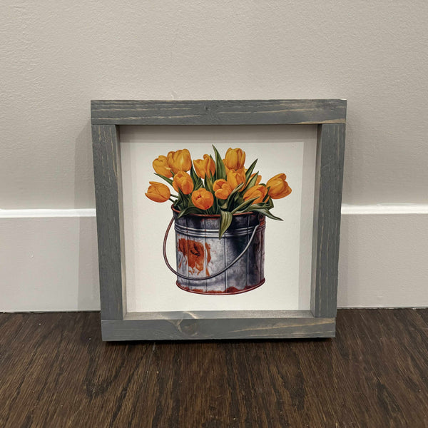 Tulips In Bucket