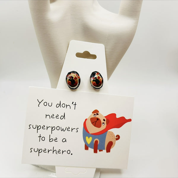 A Little Hero- Poppy Pride Earrings