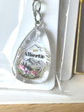 Alberta Mountain Teardrop Keychain