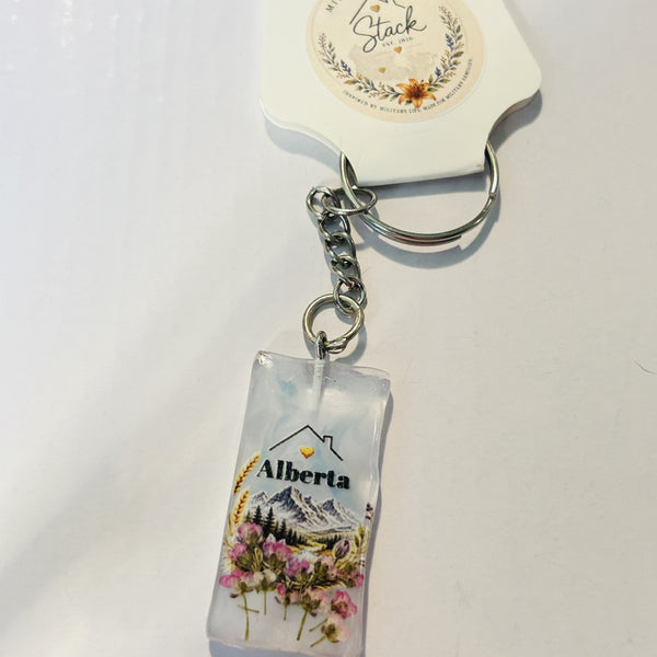 Alberta Wildflower Keychain