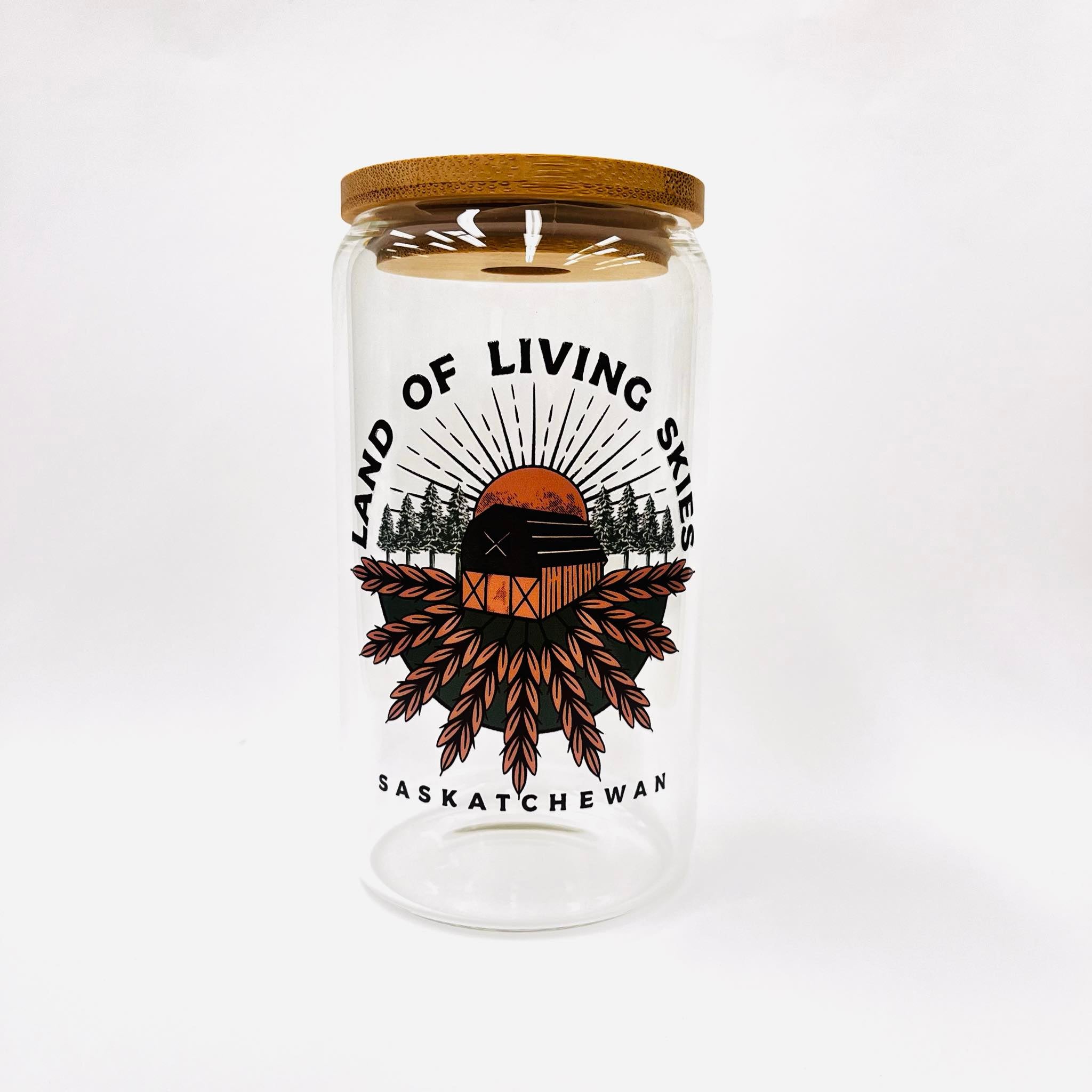 Land of the Living Skies Barn Libbey Glass