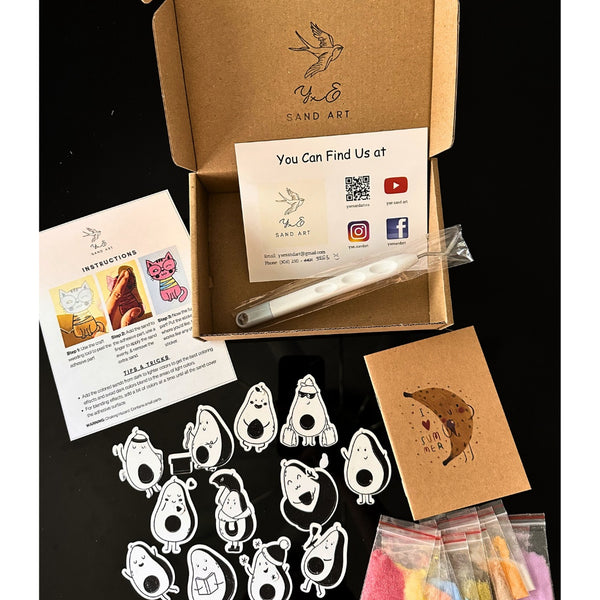 Avocado - Sand Art Sticker Kit