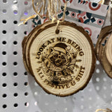 Wood Slide Ornaments