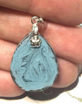 Blue Blossom Bee Sterling Silver Necklace