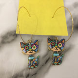Cat Love Hoop Earring