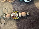 Cow metal keychain