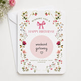 Custom Floral Birthday Scratch Card